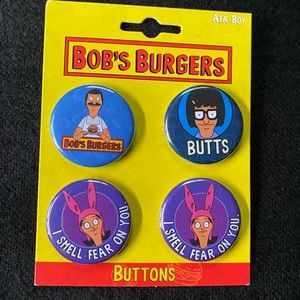 Bobs burgers 4 set button pins